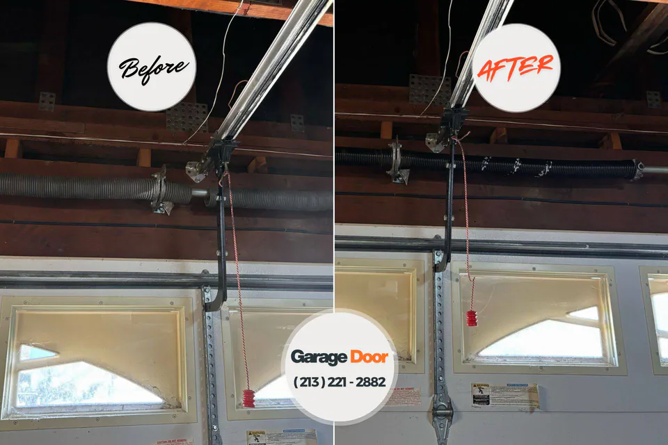 Before and after: garage door repair Rehoboth Beach, DE